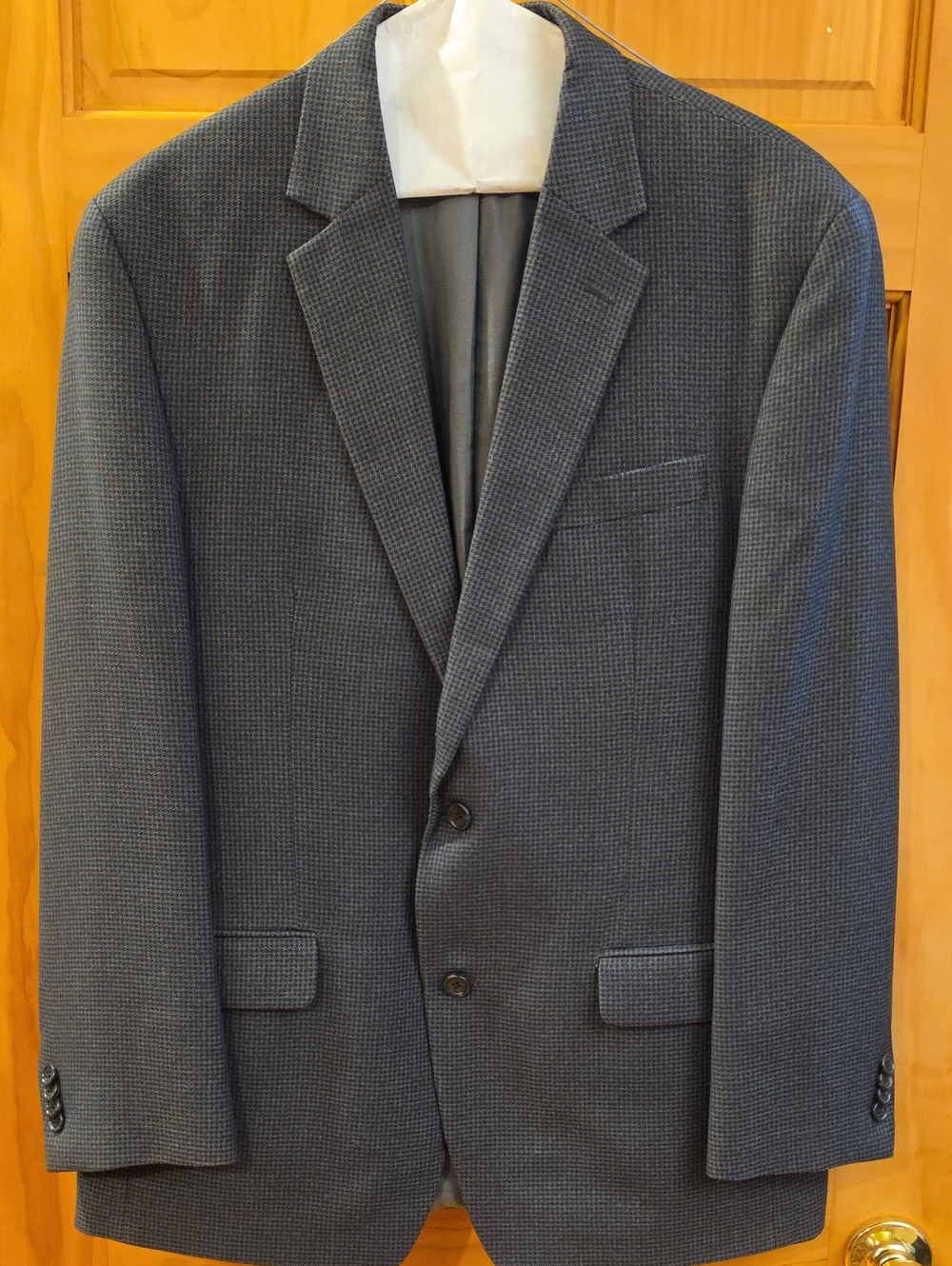 Michael Kors Men's Brown Micro-Check Two-Button Blazer And Pants